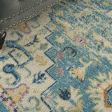 7' X 10' Blue And Ivory Dhurrie Area Rug - Homeroots - Flyclothing LLC