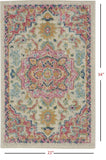 2' X 3' Pink And Ivory Southwestern Dhurrie Area Rug - Homeroots - Flyclothing LLC