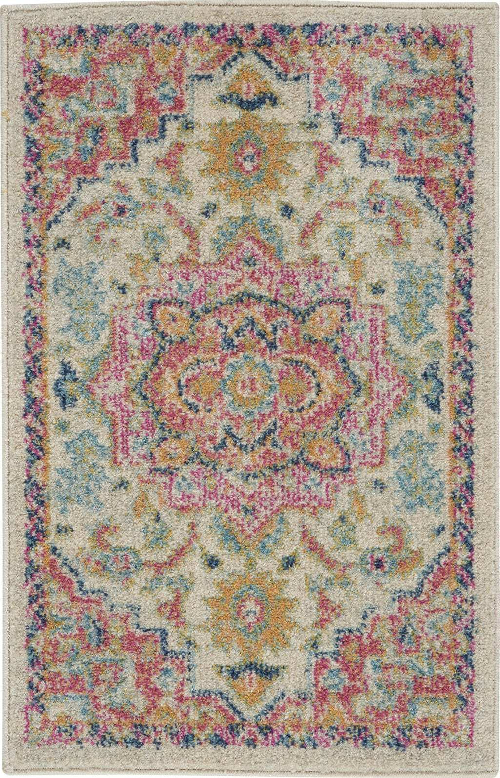 2' X 3' Pink And Ivory Southwestern Dhurrie Area Rug - Homeroots - Flyclothing LLC