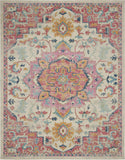 8' X 10' Pink And Ivory Southwestern Dhurrie Area Rug - Homeroots - Flyclothing LLC