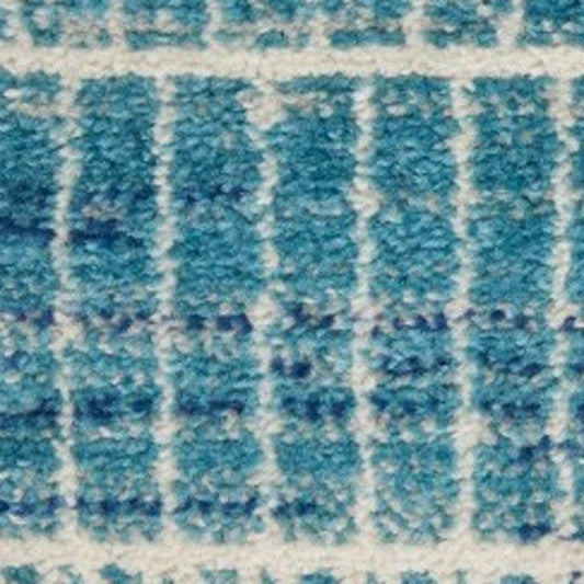 8' Navy Blue Southwestern Power Loom Runner Rug - Homeroots - Flyclothing LLC