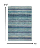 4' X 6' Navy Blue Southwestern Power Loom Area Rug - Homeroots - Flyclothing LLC