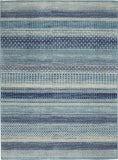 5' X 7' Navy Blue Southwestern Power Loom Area Rug - Homeroots - Flyclothing LLC