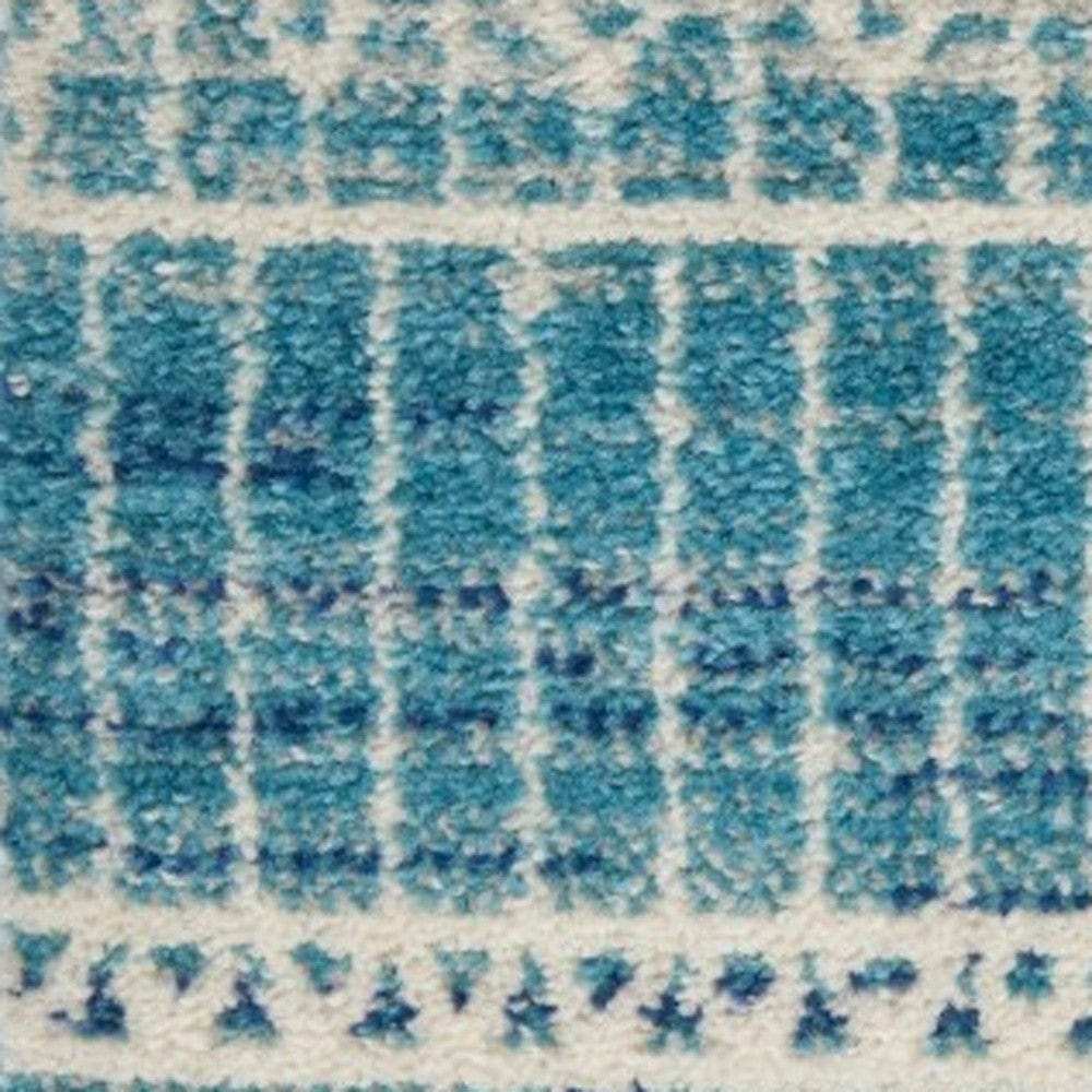 5' X 7' Navy Blue Southwestern Power Loom Area Rug - Homeroots - Flyclothing LLC