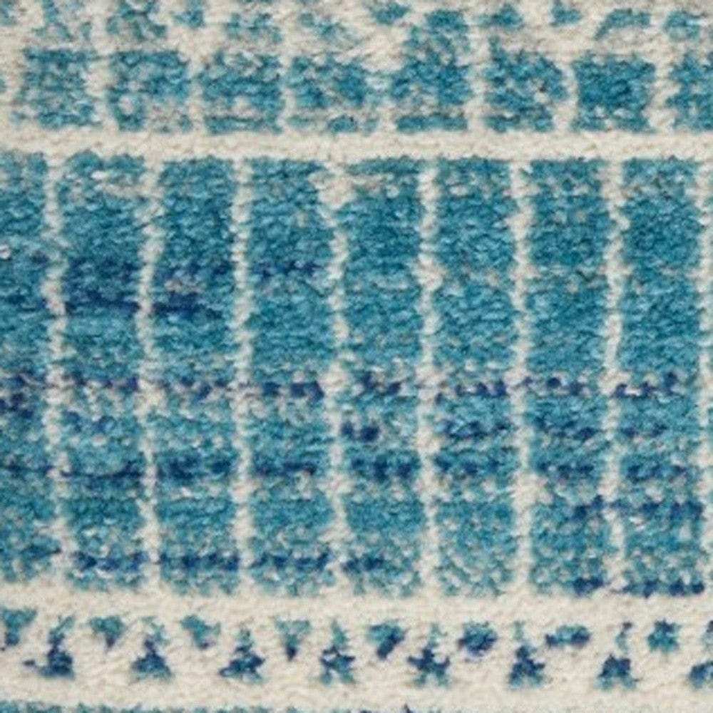 8' X 10' Navy Blue Southwestern Power Loom Area Rug - Homeroots - Flyclothing LLC