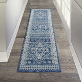 8' Navy Blue Shag Power Loom Runner Rug - Homeroots - Flyclothing LLC
