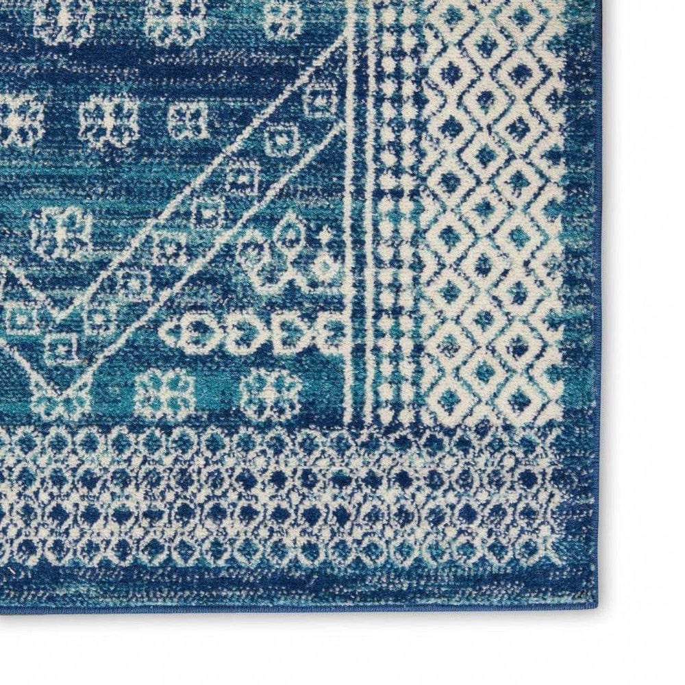 8' Navy Blue Shag Power Loom Runner Rug - Homeroots - Flyclothing LLC