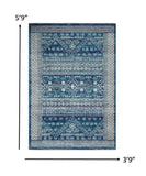 4' X 6' Navy Blue Power Loom Area Rug - Homeroots - Flyclothing LLC