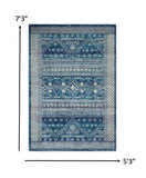 5' X 7' Navy Blue Power Loom Area Rug - Homeroots - Flyclothing LLC