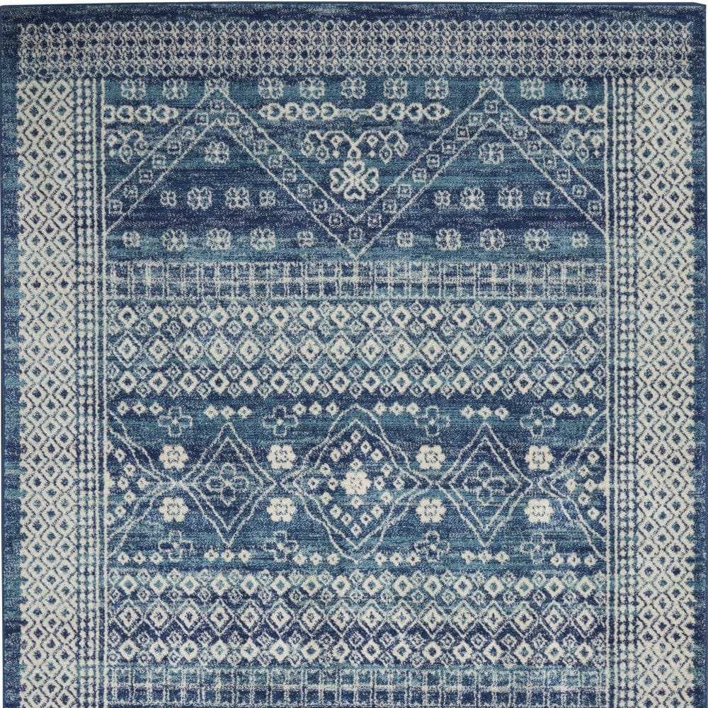 5' X 7' Navy Blue Power Loom Area Rug - Homeroots - Flyclothing LLC