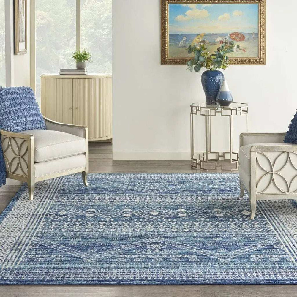 7' X 10' Navy Blue Power Loom Area Rug - Homeroots - Flyclothing LLC
