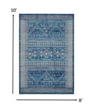 8' X 10' Navy Blue Power Loom Area Rug - Homeroots - Flyclothing LLC