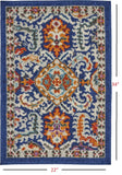 2' X 3' Blue And Ivory Power Loom Area Rug - Homeroots - Flyclothing LLC