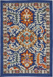 2' X 3' Blue And Ivory Power Loom Area Rug - Homeroots - Flyclothing LLC