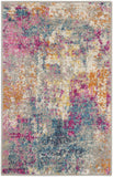 2' X 3' Blue And Pink Abstract Power Loom Area Rug - Homeroots - Flyclothing LLC