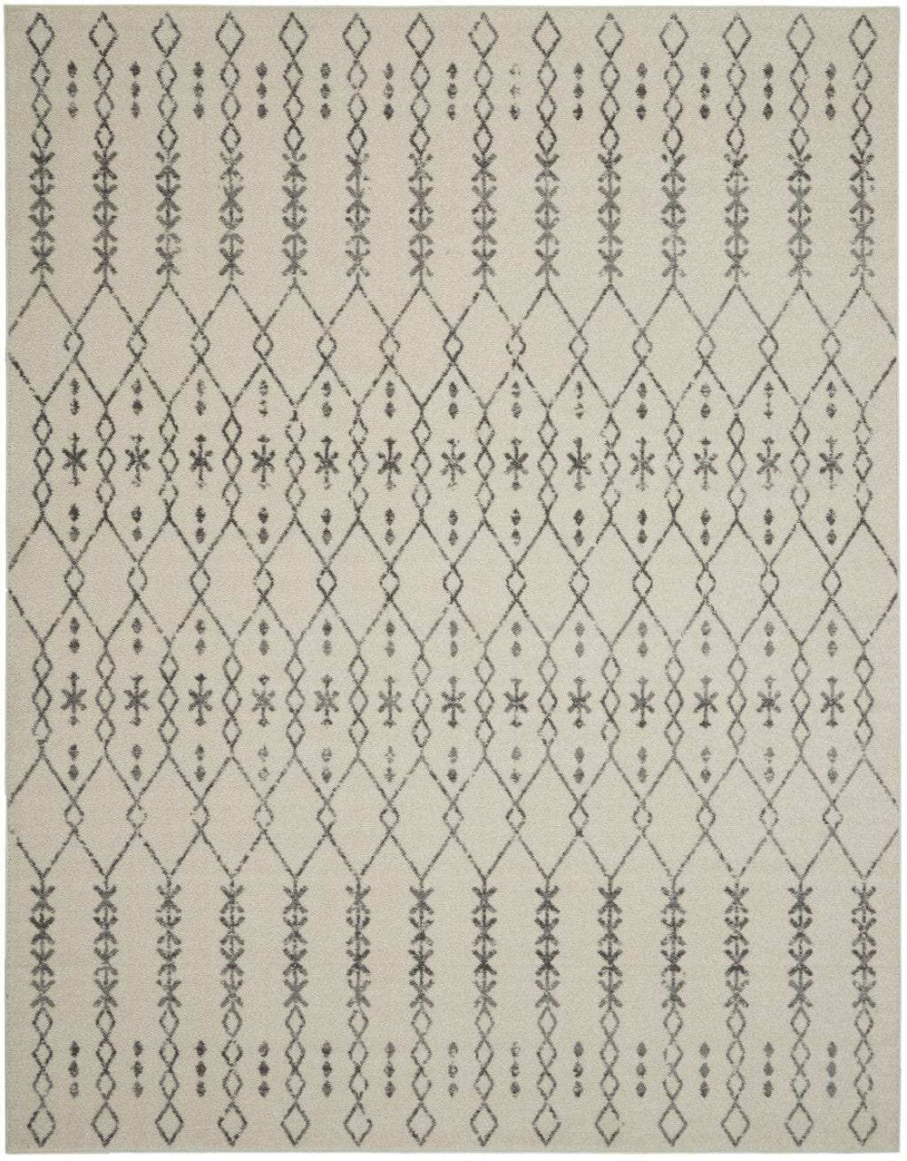 8' X 10' Gray Geometric Power Loom Area Rug - Homeroots - Flyclothing LLC