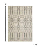 8' X 10' Gray Geometric Power Loom Area Rug - Homeroots - Flyclothing LLC
