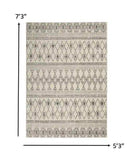 5' X 7' Gray Geometric Berber Power Loom Area Rug - Homeroots - Flyclothing LLC