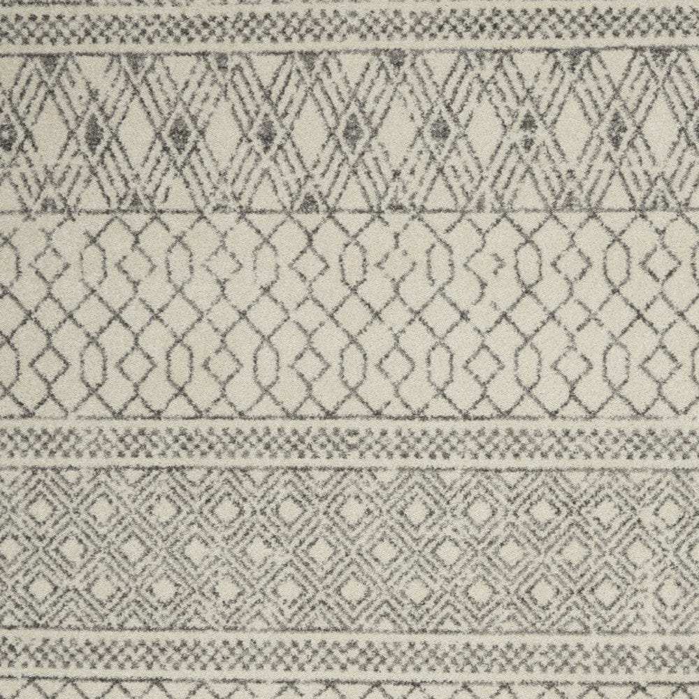 5' X 7' Gray Geometric Power Loom Area Rug - Homeroots - Flyclothing LLC