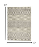 5' X 7' Gray Geometric Power Loom Area Rug - Homeroots - Flyclothing LLC
