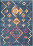 5' X 7' Navy Blue Southwestern Berber Area Rug - Homeroots - Flyclothing LLC