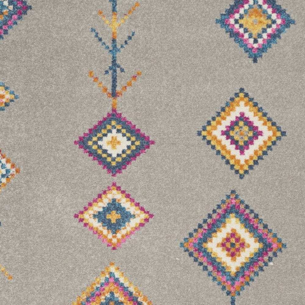 5' X 7' Gray Geometric Berber Area Rug - Homeroots - Flyclothing LLC