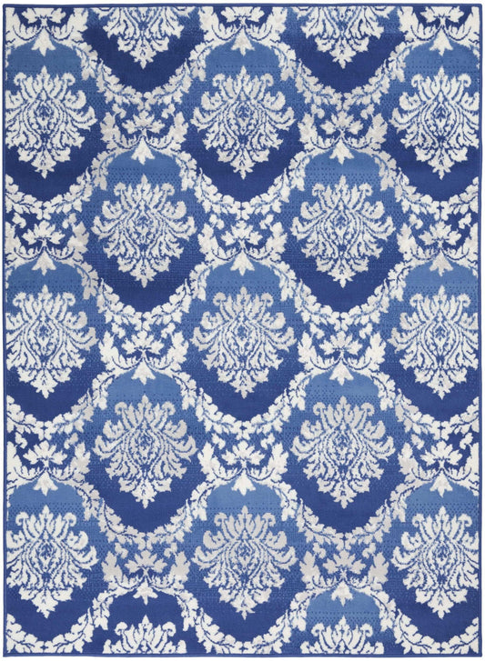 4' X 6' Blue Floral Dhurrie Area Rug - Homeroots - Flyclothing LLC