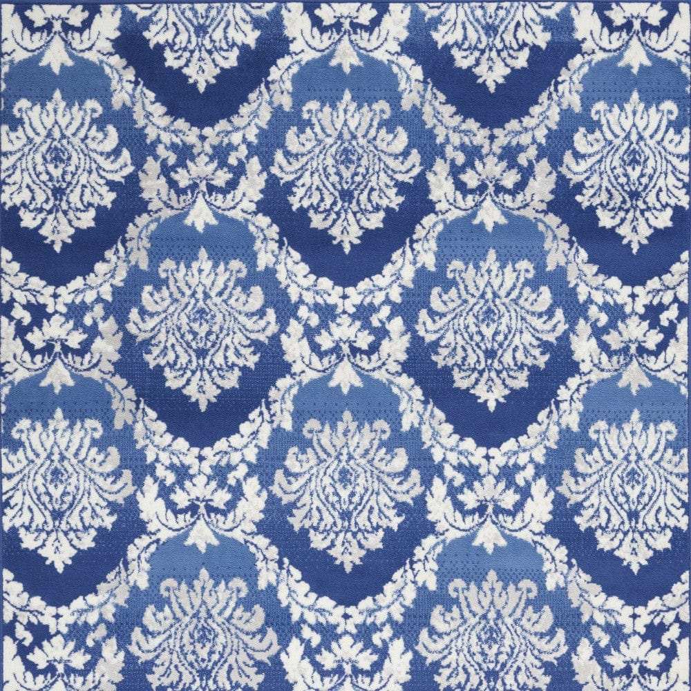 4' X 6' Blue Floral Dhurrie Area Rug - Homeroots - Flyclothing LLC