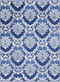 5' X 7' Blue Floral Dhurrie Area Rug - Homeroots - Flyclothing LLC