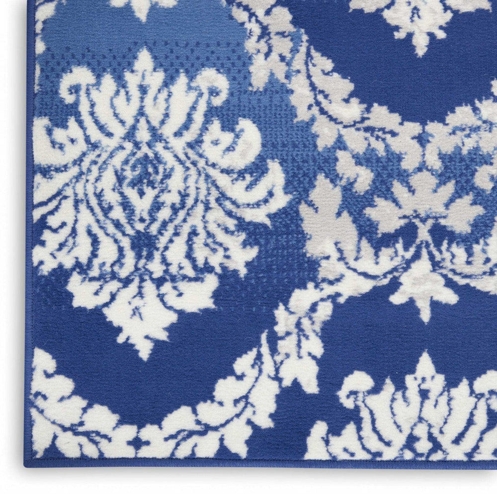 5' X 7' Blue Floral Dhurrie Area Rug - Homeroots - Flyclothing LLC