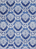 6' X 9' Blue Floral Dhurrie Area Rug - Homeroots - Flyclothing LLC