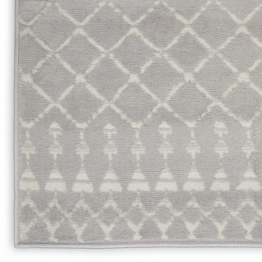 5' X 7' Gray Geometric Berber Area Rug - Homeroots - Flyclothing LLC
