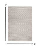 5' X 7' Gray Geometric Berber Area Rug - Homeroots - Flyclothing LLC