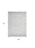 4' X 6' Ivory Geometric Berber Area Rug - Homeroots - Flyclothing LLC