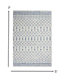 5' X 7' Ivory Geometric Berber Area Rug - Homeroots - Flyclothing LLC