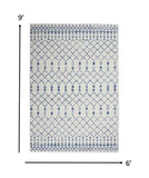 6' X 9' Ivory Geometric Berber Area Rug - Homeroots - Flyclothing LLC