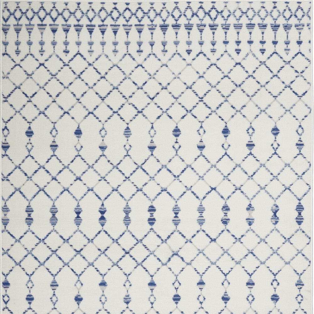 6' X 9' Ivory Geometric Berber Area Rug - Homeroots - Flyclothing LLC