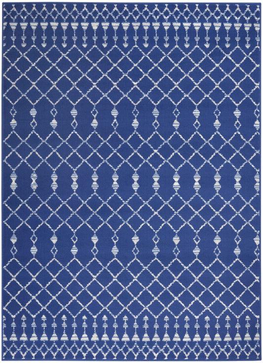4' X 6' Navy Blue Geometric Berber Area Rug - Homeroots - Flyclothing LLC