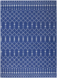 5' X 7' Navy Blue Geometric Berber Area Rug - Homeroots - Flyclothing LLC
