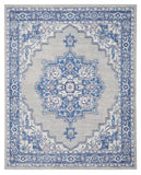 5' X 7' Blue Gray Floral Dhurrie Area Rug - Homeroots - Flyclothing LLC