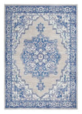 6' X 9' Blue Gray Floral Dhurrie Area Rug - Homeroots - Flyclothing LLC