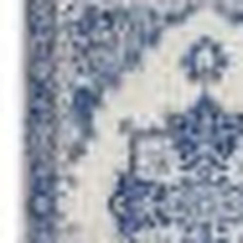 5' X 7' Blue And Ivory Floral Dhurrie Area Rug - Homeroots - Flyclothing LLC