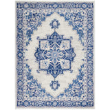 5' X 7' Blue And Ivory Floral Dhurrie Area Rug - Homeroots - Flyclothing LLC