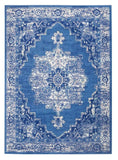 5' X 7' Navy Blue Floral Dhurrie Area Rug - Homeroots - Flyclothing LLC