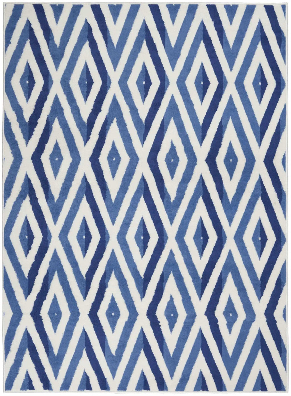 4' X 6' Blue And Ivory Geometric Dhurrie Area Rug - Homeroots - Flyclothing LLC