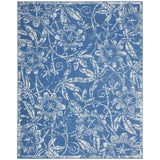 4' X 6' Blue Floral Dhurrie Area Rug - Homeroots - Flyclothing LLC