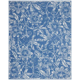 5' X 7' Blue Floral Dhurrie Area Rug - Homeroots - Flyclothing LLC