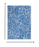6' X 9' Blue Floral Dhurrie Area Rug - Homeroots - Flyclothing LLC