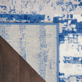 6' X 9' Blue And Ivory Ombre Dhurrie Area Rug - Homeroots - Flyclothing LLC