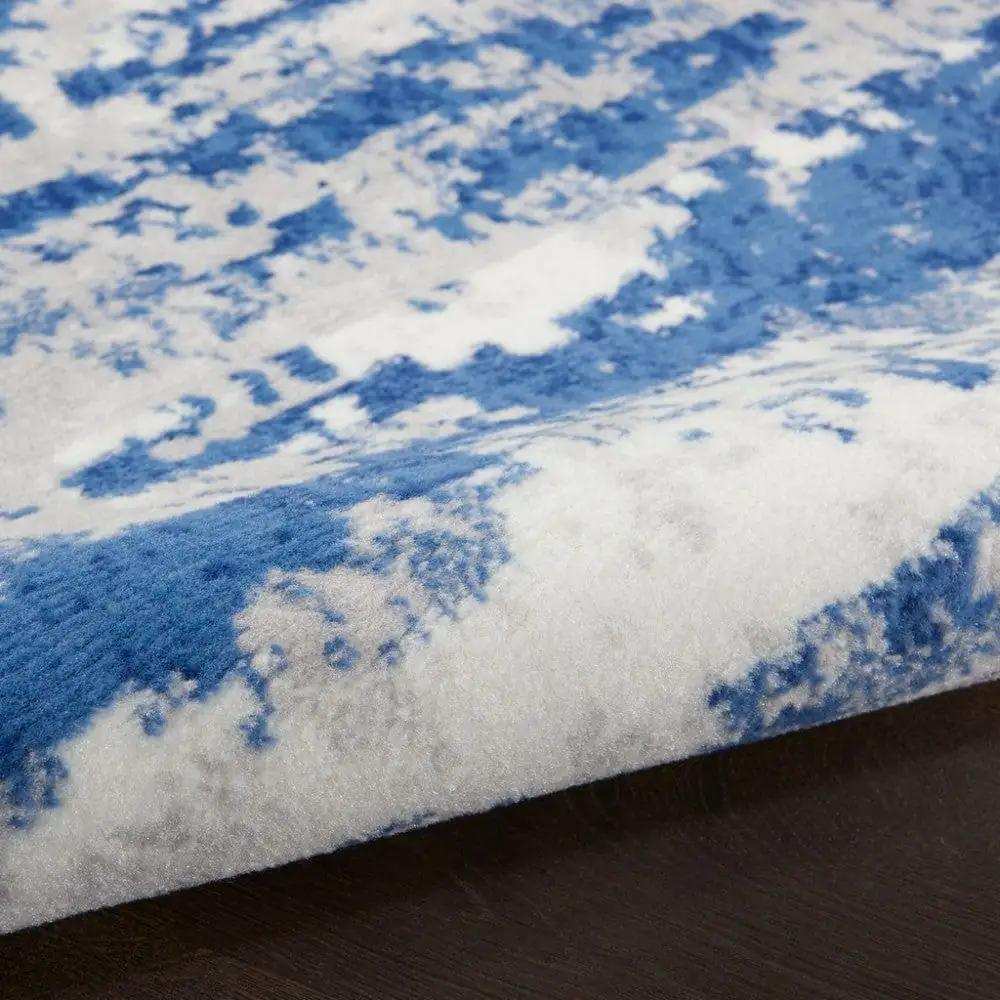 6' X 9' Blue And Ivory Ombre Dhurrie Area Rug - Homeroots - Flyclothing LLC